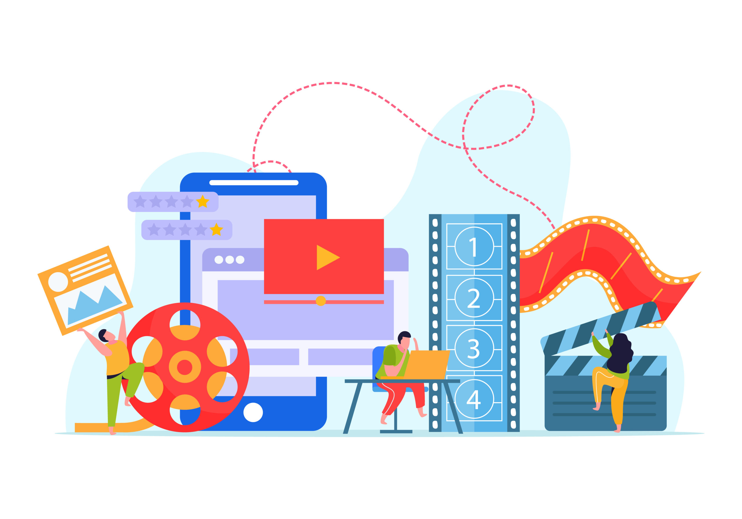 Animation And Motion Design Flat Background Creative Visuals for your Brand